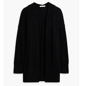 Vince Black Wool and Cashmere-Blend Cardigan - Long Sleeve Top